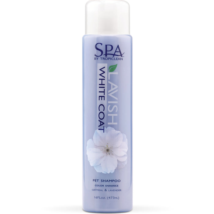 Champú para pelaje blanco Lavish de SPA by TropiClean para mascotas, 16 oz