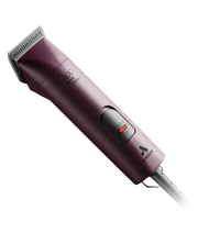 Andis AGC 2 Burgundy clipper with detachable blade, showcasing a sleek design and ergonomic handle for easy grooming.