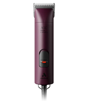 Andis AGC 2 Burgundy clipper with detachable blade, showcasing its sleek design and ergonomic grip.