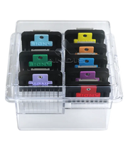 Andis 8-piece stainless steel guide comb set for clippers, displayed in a black case for grooming and haircutting.