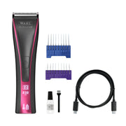 Wahl Bravura 2 professional cordless clipper with adjustable blades and multiple attachments for versatile grooming.