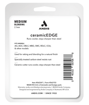 Andis medium blending livestock blade package back with detailed specifications and features visible.
