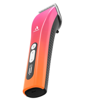 Andis ProClip 5-in-1 Sunset Clipper shown at an angle, highlighting its ergonomic design and versatile clipper features.
