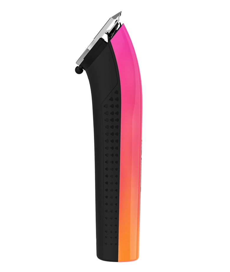Andis ProClip 5-in-1 Sunset Clipper with a sleek profile view, showcasing its ergonomic design and vibrant color.