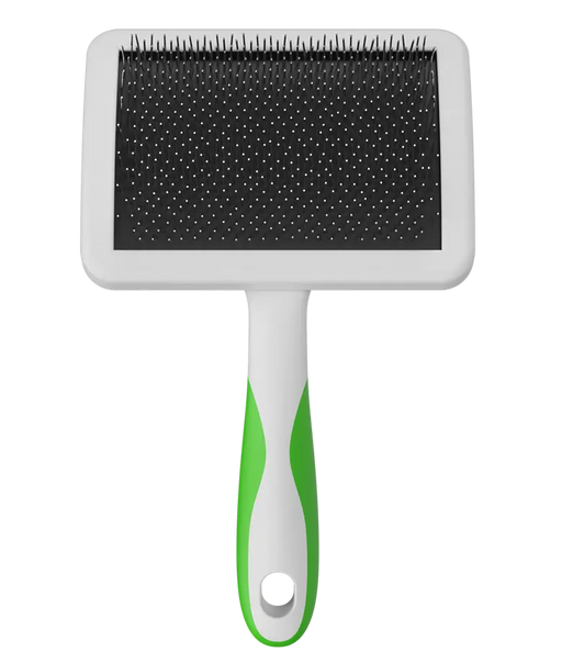 Andis large firm slicker brush for grooming pets with straight back design and durable bristles for effective coat care.