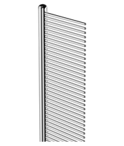 Close-up of a stainless steel Andis 7.5-inch comb with fine teeth, ideal for hair grooming and styling.