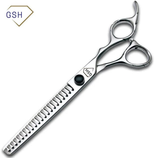 Open box Groomer Supply House 8-inch 26-tooth straight chunkers grooming scissors with sharp blades for cutting and shaping fur.