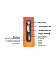 Andis ProClip 5-in-1 Sunset Clipper with ergonomic design and colorful sunset finish, showcasing blades and body.