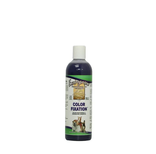Envirogroom Color Fixation 50:1 color restoring and enhancing shampoo in a 17 oz bottle, designed to refresh and brighten hair color.
