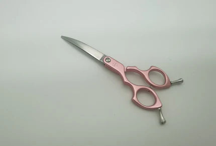 Left-handed aluminum handle with Asian Fusion curve, 6-inch pink grooming tool from Groomer Supply House, open box deal.