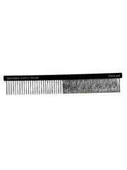 Clear acrylic Mini 5-inch 50/50 comb by Aeolus, showcasing the compact, dual-sided hair grooming tool.