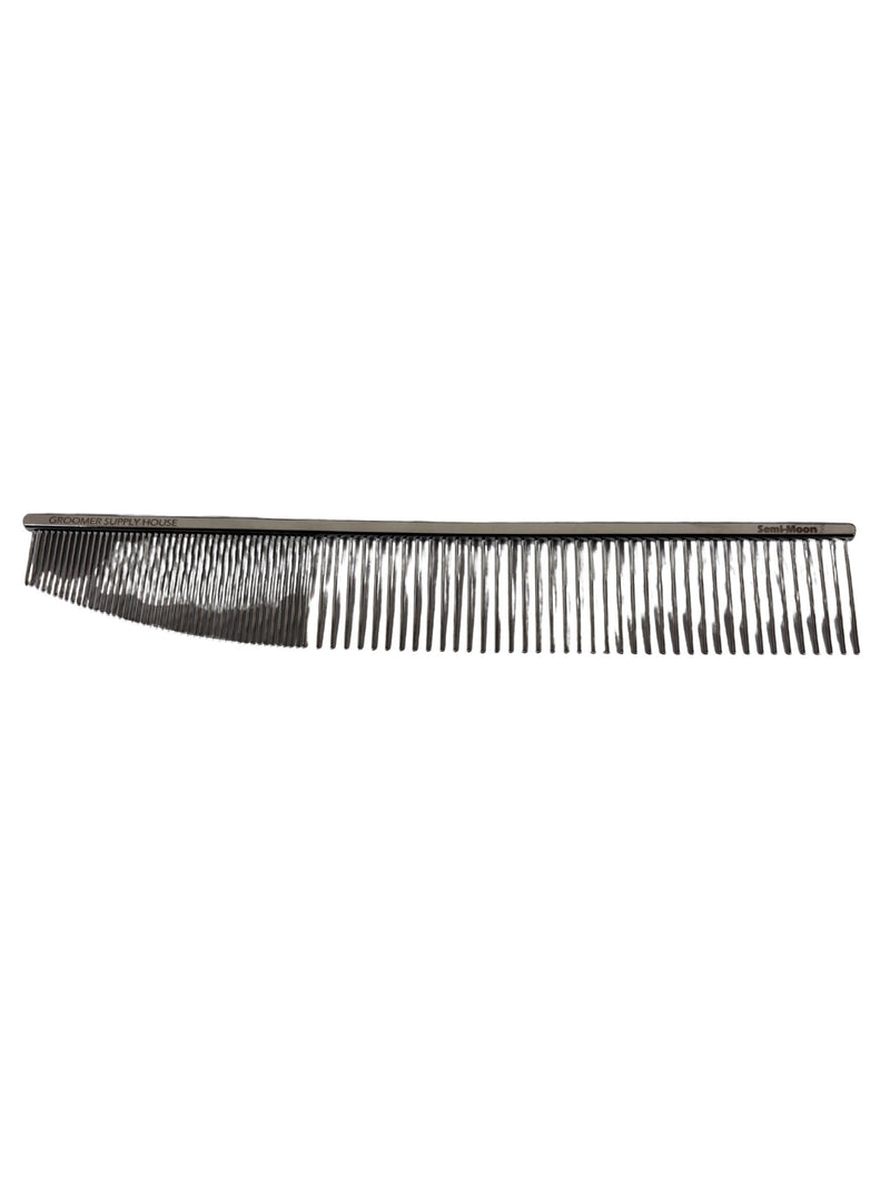 Semi Moon grooming brush from Groomer Supply House, featuring a semi-moon shape with bristles for effective pet grooming.