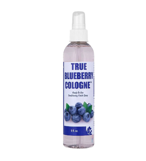Envirogroom True Blueberry shampoo in an 8oz bottle, showing the product label and packaging for natural hair cleansing.
