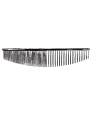 Clear 6.5-inch half moon comb by Aeolus, a stylish hairbrush for detangling and styling.
