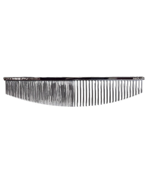 Clear 6.5-inch half moon comb by Aeolus, a stylish hairbrush for detangling and styling.