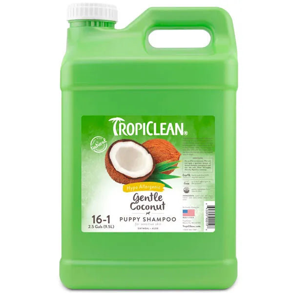 Champú hipoalergénico suave con coco para cachorros y gatitos, 1 galón