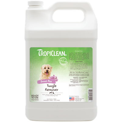 Spray quitaenredos TropiClean Sweet Pea para mascotas, 16 oz